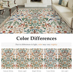 Rugs Living Room Floral Washable Non