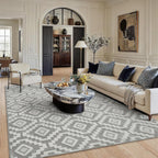 Rugs Living Room Floral Washable Non