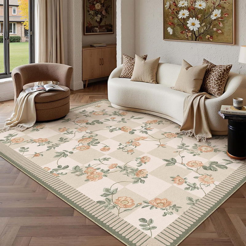 Washable Rug for Living Room Non Slip
