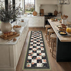Rugs Living Room Floral Washable Non