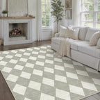 Rugs Living Room Floral Washable Non