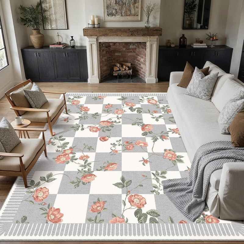 Washable Rug for Living Room Non Slip