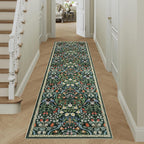 Rugs Living Room Floral Washable Non