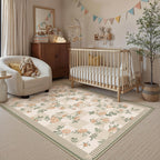 Rugs Living Room Floral Washable Non