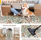 Rugs Living Room Floral Washable Non