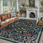 Rugs Living Room Floral Washable Non