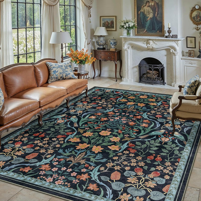 Washable Rug for Living Room Non Slip