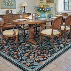 Rugs Living Room Floral Washable Non