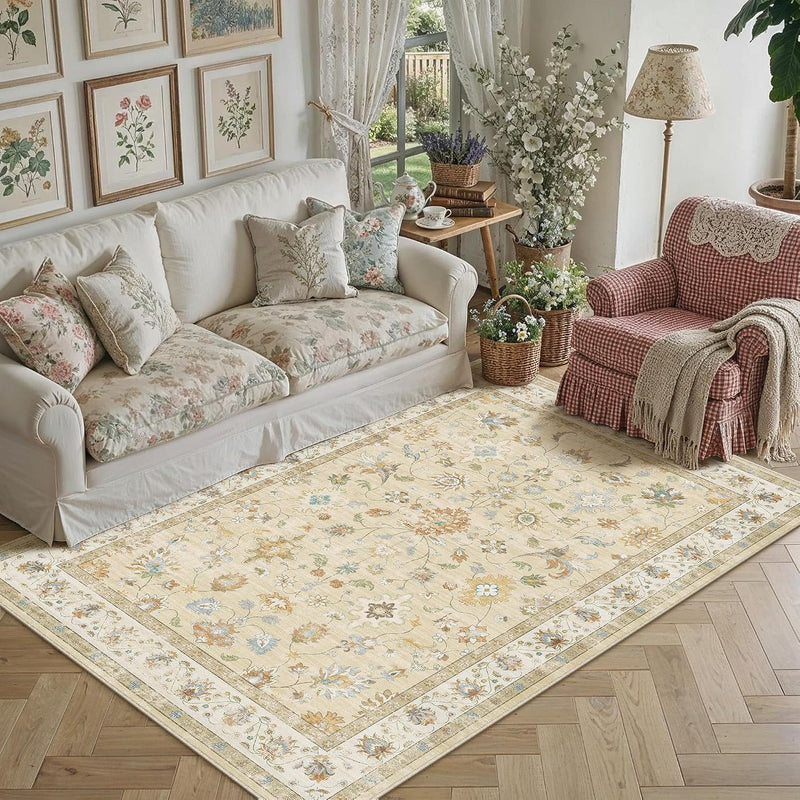 Rugs Living Room Flower Large Area Rug