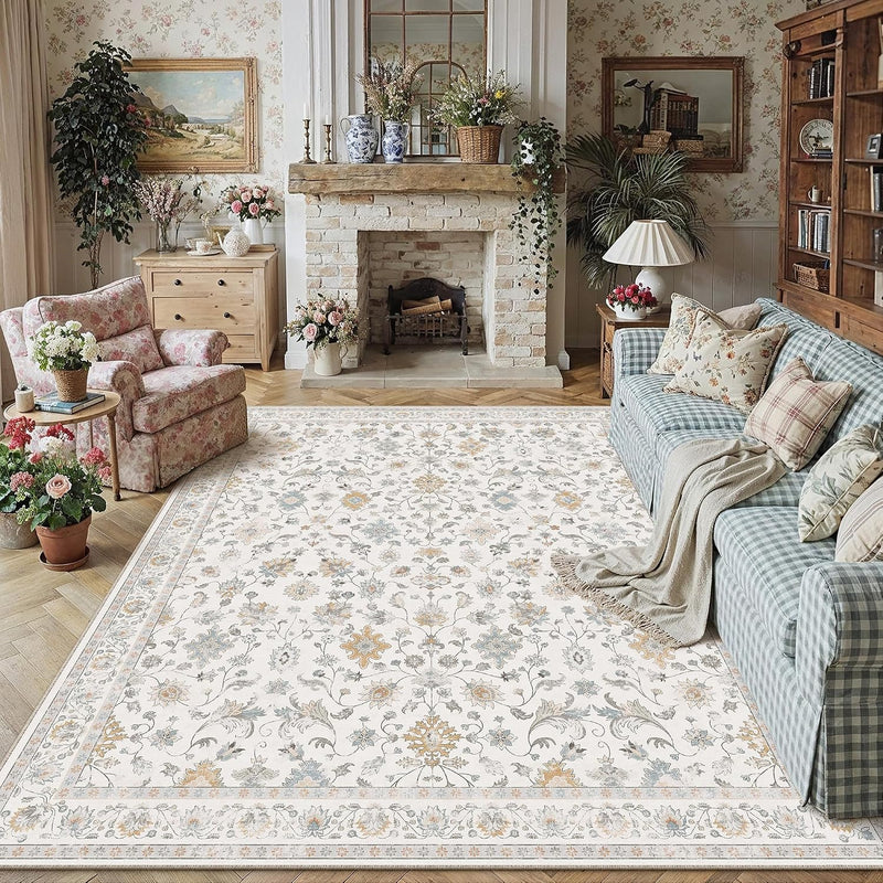 Rugs Living Room Flower Large Area Rug