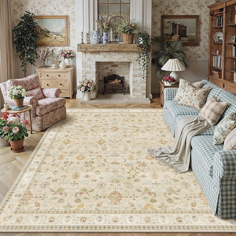 Rugs Living Room Flower Large Area Rug