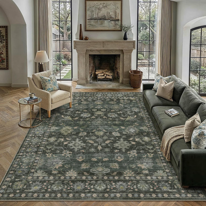 Rugs Living Room Flower Large Area Rug
