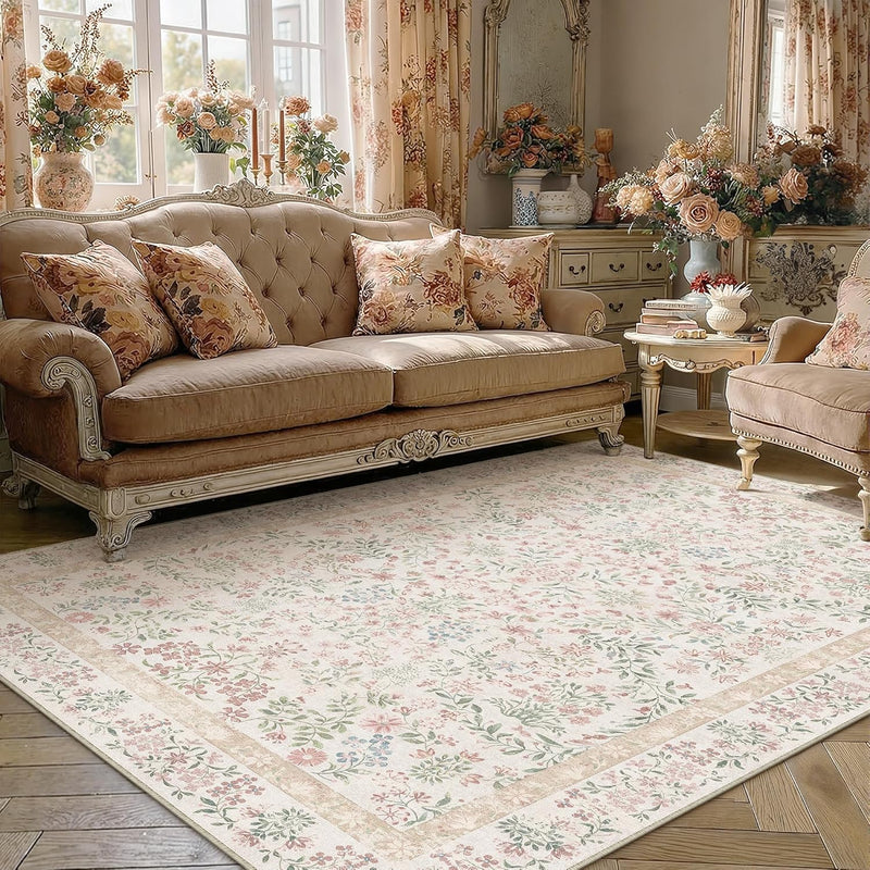 Rugs Living Room Flower Large Area Rug