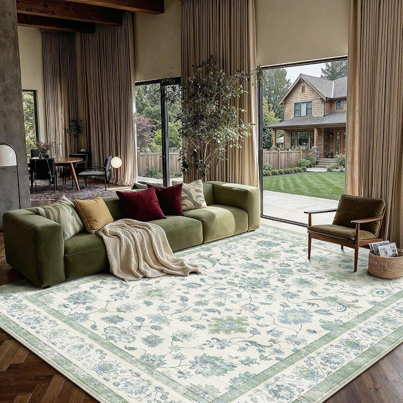Rugs Living Room Flower Large Area Rug