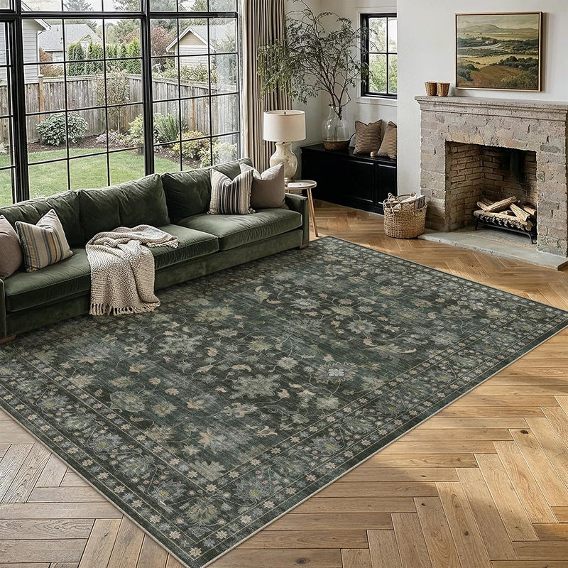 Rugs Living Room Flower Large Area Rug