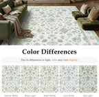 Rugs Living Room Flower Large Area Rug