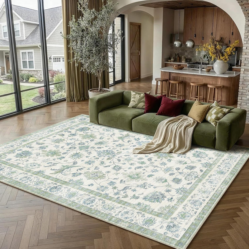 Rugs Living Room Flower Large Area Rug