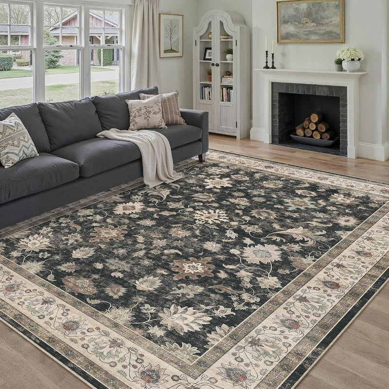 Rugs Living Room Flower Large Area Rug