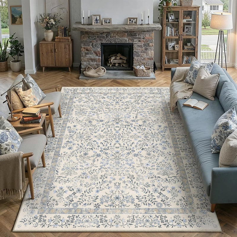 Rugs Living Room Flower Large Area Rug