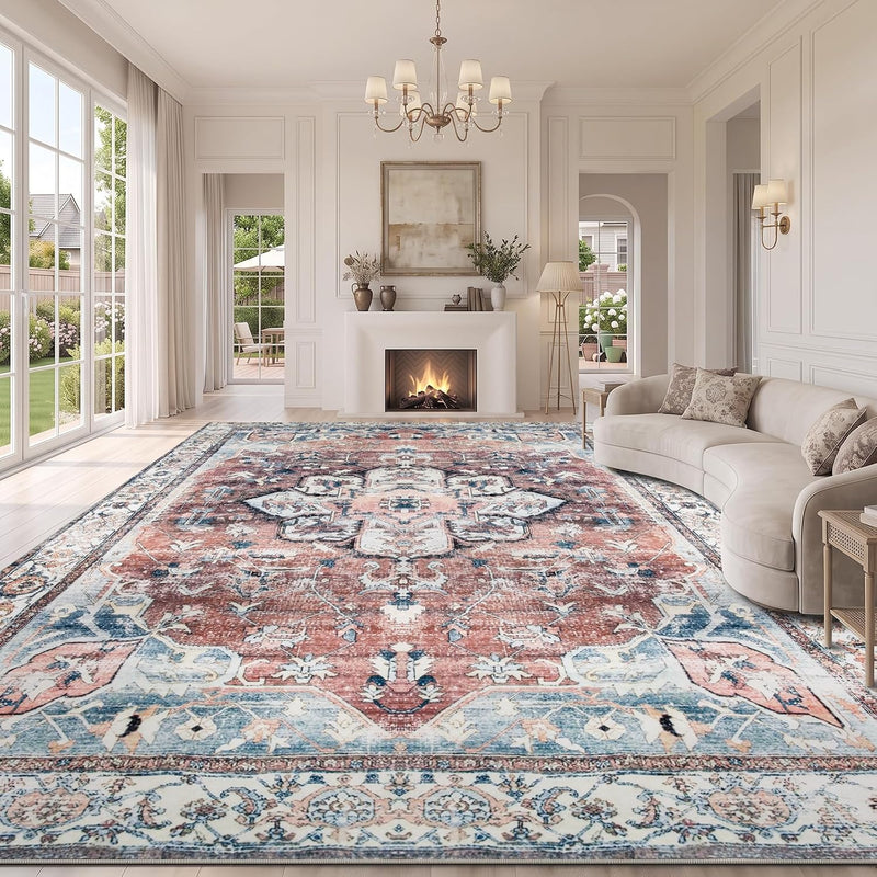 Rugs Living Room Large Boho Rug Vintage Carpet