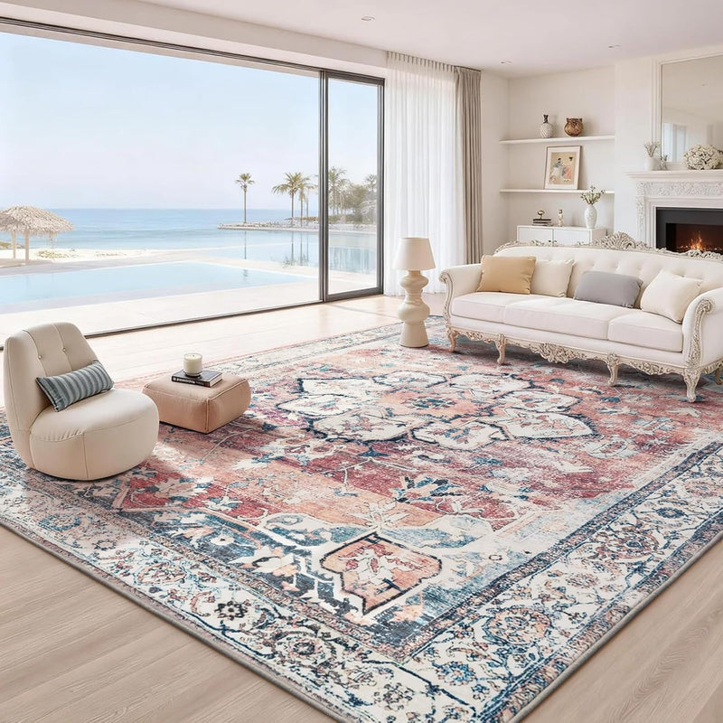 Rugs Living Room Large Boho Rug Vintage Carpet