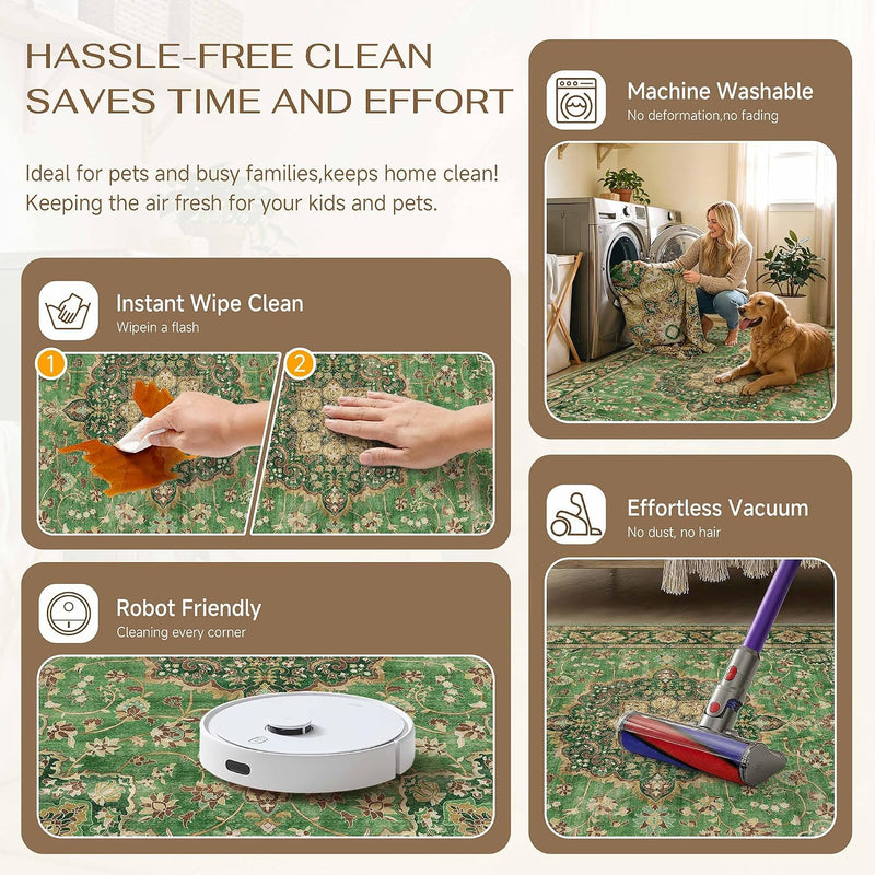 Rugs Living Room Large Machine Washable
