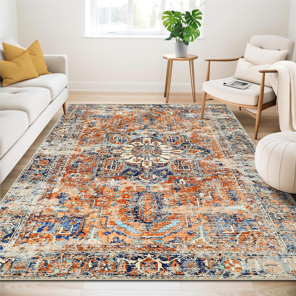 Vintage Rug160x230CM Washable Rugs Living Room Non Slip