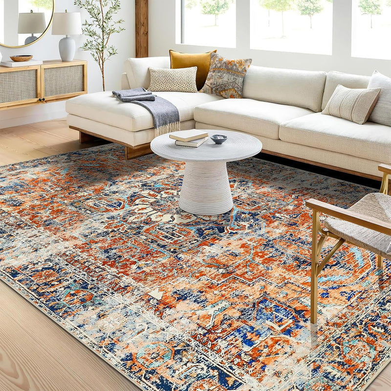Vintage Rug160x230CM Washable Rugs Living Room Non Slip