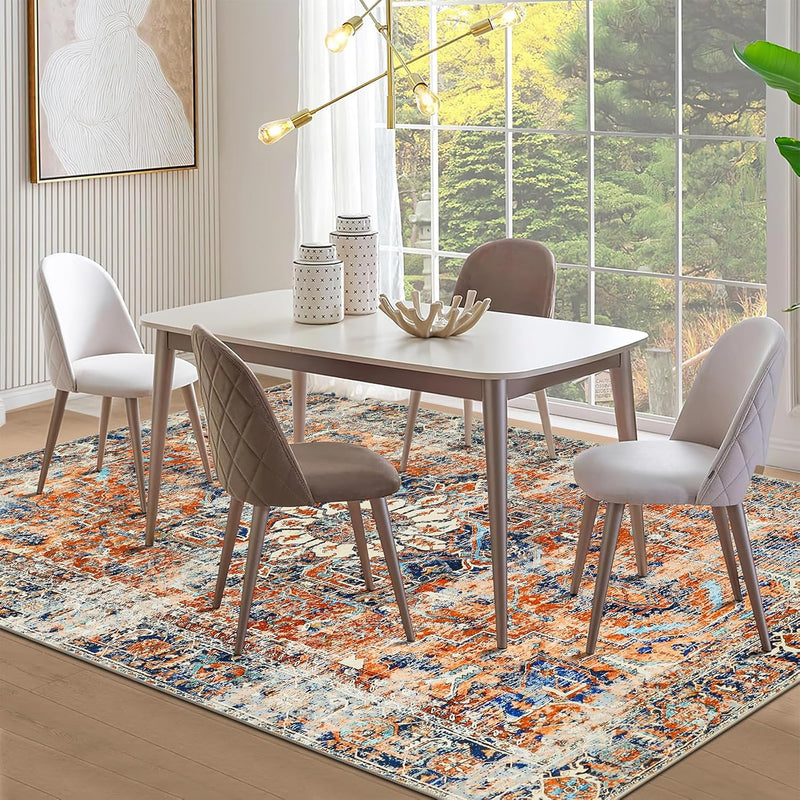 Vintage Rug160x230CM Washable Rugs Living Room Non Slip