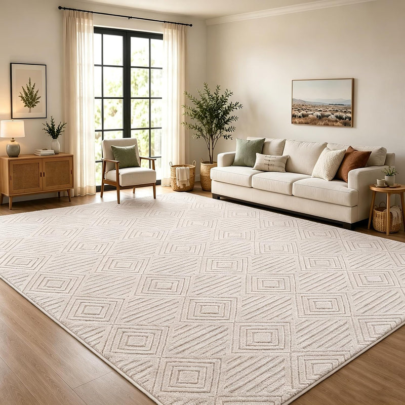 Rugs Living Room Large Non-Slip Fluffy Washable Rug