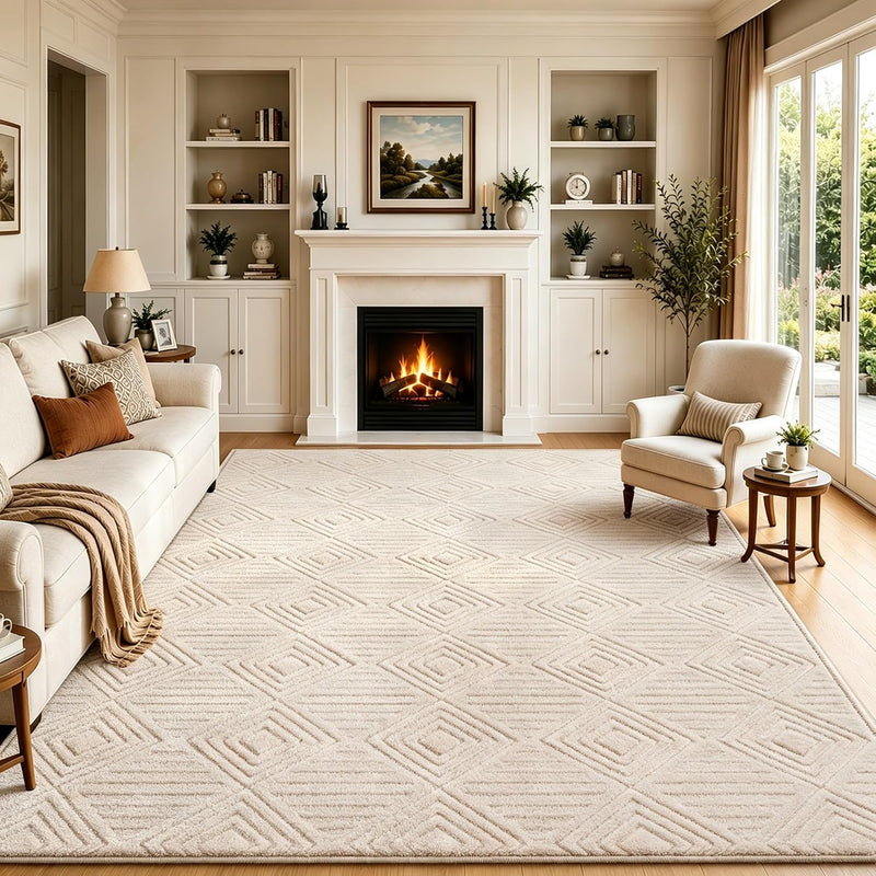 Rugs Living Room Large Non-Slip Fluffy Washable Rug