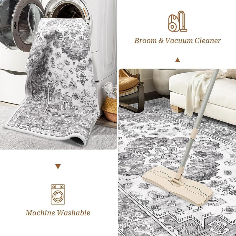 Rugs Living Room Machine Washable Non Slip