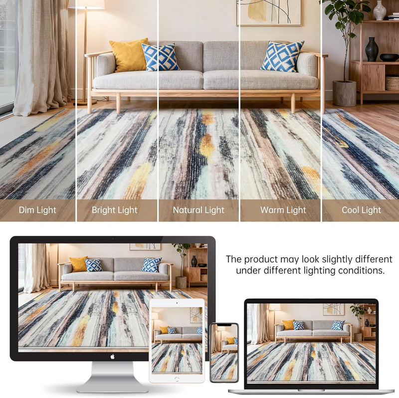 Rugs Living Room Modern Soft Rug Bedroom