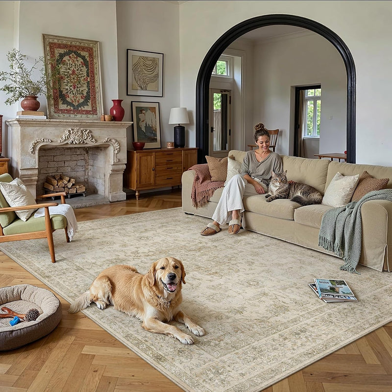 Rugs Living Room Rug Washable Large Modern