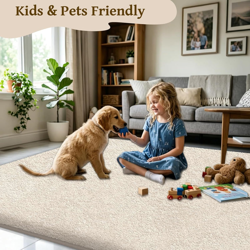 Rugs Living Room Soft Machine Washable Fluffy