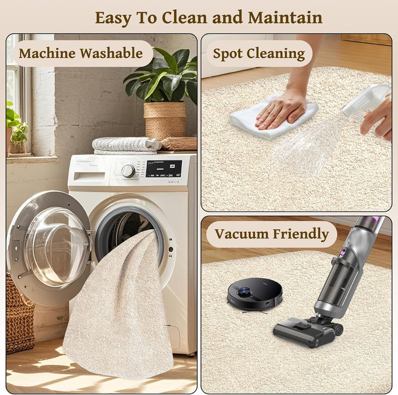 Rugs Living Room Soft Machine Washable Fluffy