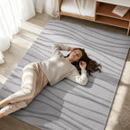 Rugs Living Room Soft Plush Wave Pattern