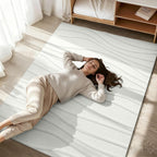 Rugs Living Room Soft Plush Wave Pattern