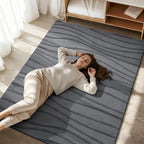 Rugs Living Room Soft Plush Wave Pattern