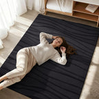 Rugs Living Room Soft Plush Wave Pattern