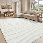 Rugs Living Room Soft Plush Wave Pattern