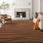 Rugs Living Room Soft Plush Wave Pattern
