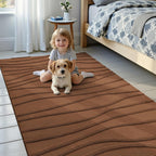 Rugs Living Room Soft Plush Wave Pattern