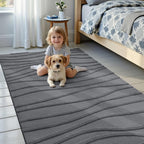 Rugs Living Room Soft Plush Wave Pattern