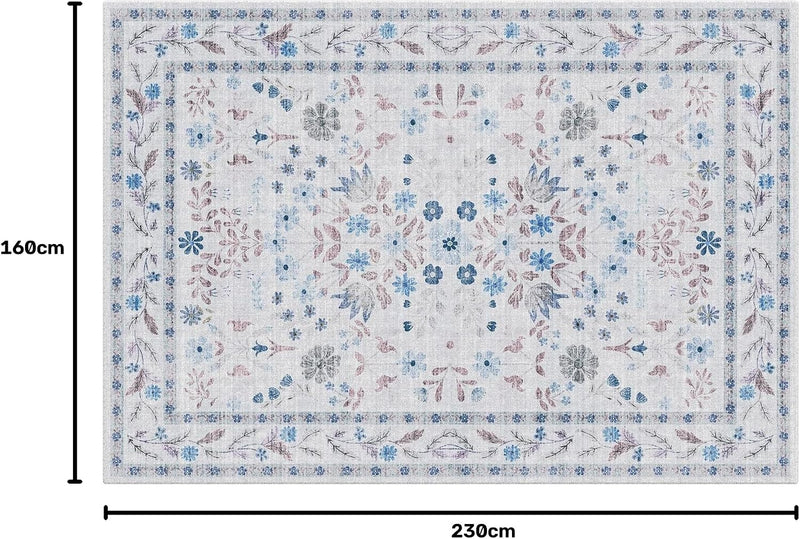 Rugs Living Room Vintage Floral Rug Washable