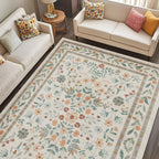 Rugs Living Room Vintage Floral Rug Washable