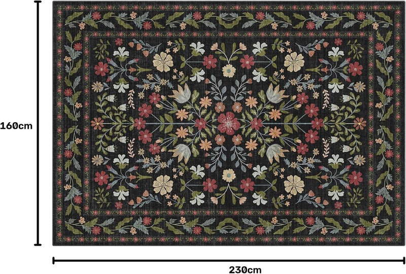 Rugs Living Room Vintage Floral Rug Washable