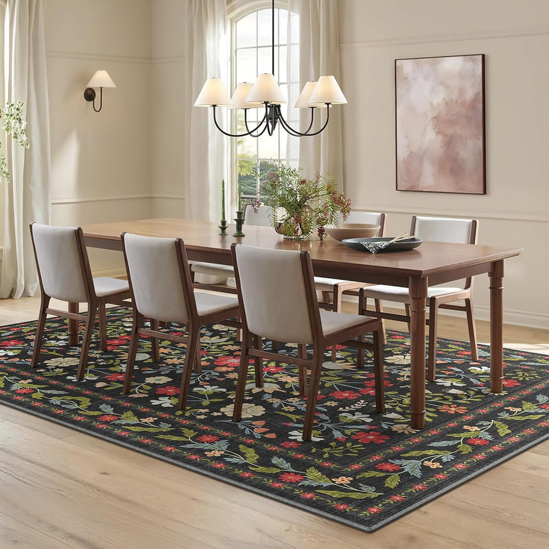 Rugs Living Room Vintage Floral Rug Washable