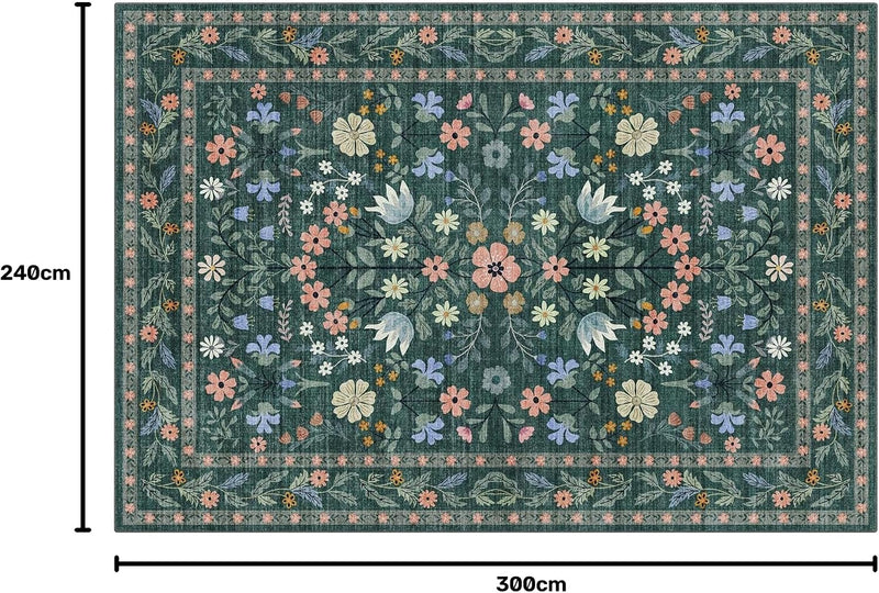 Rugs Living Room Vintage Floral Rug Washable