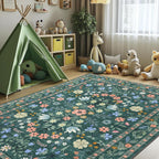 Rugs Living Room Vintage Floral Rug Washable